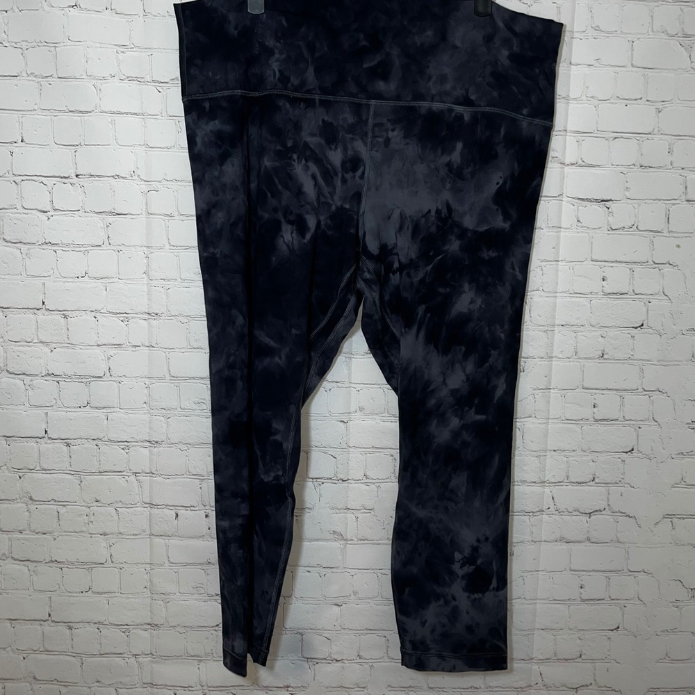 Lululemon Align High-Rise Crop Legging Tie Dye Graphite Grey Size 18 - Picture 2 of 6